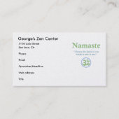 ナマステ記号を使用した意味 名刺 (正面)