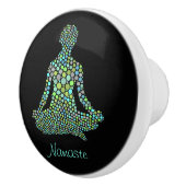 ナマステ雌ハーフロータスグリーンブルーパープルブラック セラミックノブ (右)