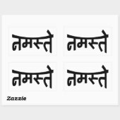 ナマステ(नमस्ते) - Devanagari Script 長方形シール (シート)