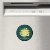 ナマステ – お辞儀する(緑) マグネット (インサイチュ (食洗機))