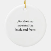 ナマステ – お辞儀する（黒） セラミックオーナメント (裏面)