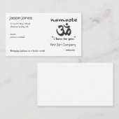 ナマステ – お辞儀する(黒) 名刺 (正面/裏面)