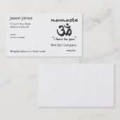 ナマステ – お辞儀する（黒） 名刺 (正面/裏面)