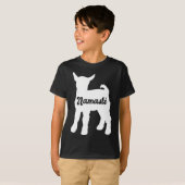 ナマステ かわいい ヤギ ヨガ Tシャツ (正面フル)