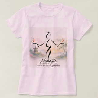 「ナマステ」の意味が書かれた太極拳Tシャツ Tシャツ