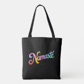 ナマステ・オン・ブラック トートバッグ (裏面)