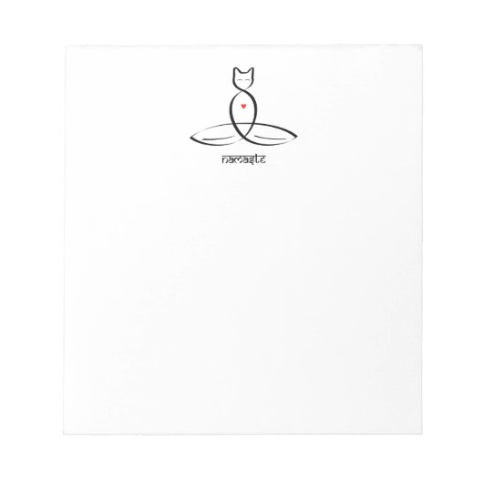 ナマステ – サンスクリットスタイル文字。 ノートパッド (正面)