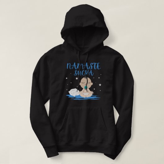 ナマステ・スッカ 笑える赤ちゃんヨガ禅マスター パーカ (デザイン正面)
