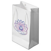 ナマステ パープルとピンクの蓮の花 スモールペーパーバッグ (正面アングル)
