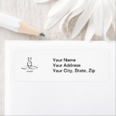 ナマステ-ファンシースタイル文字。 ラベル (インサイチュ)