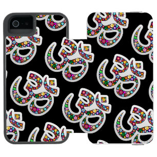 ナマステ フローラル シンボル アート iPhone SE/5/5sウォレットケース