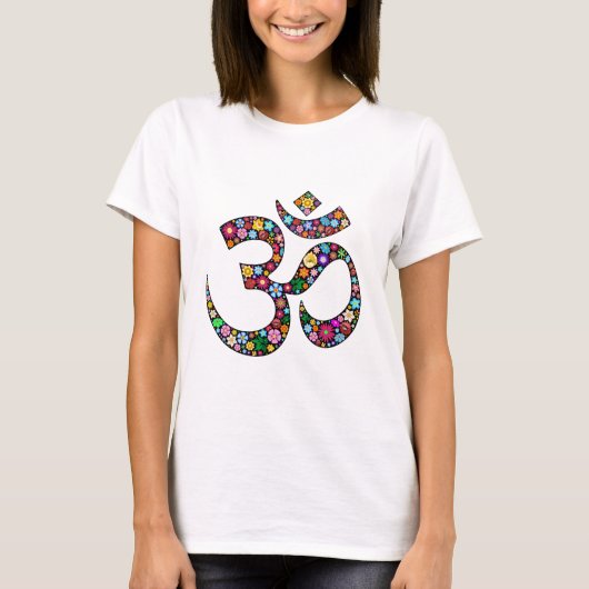ナマステ フローラル シンボル アート Tシャツ (正面)