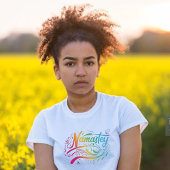 ナマステ |モダンスピリチュアル瞑想ヨガTシャツ Tシャツ