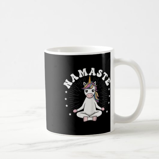 ナマステ ヨガ ユニコーン  コーヒーマグカップ (右)
