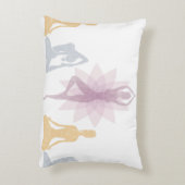 ナマステ、ヨガ、ヨーガ行者、女性、チャクラ、キー、スピリチュアル、禅 アクセントクッション (裏面(縦))