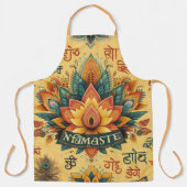 ナマステ，ヨガ，瞑想，平和，尊敬 エプロン (正面)
