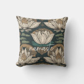 ナマステ，ヨガ，瞑想，平和，尊敬 クッション (正面)