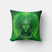 ナマステ，ヨガ，瞑想，平和，尊敬 クッション (正面)