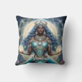 ナマステ，ヨガ，瞑想，平和，尊敬 クッション (裏面)