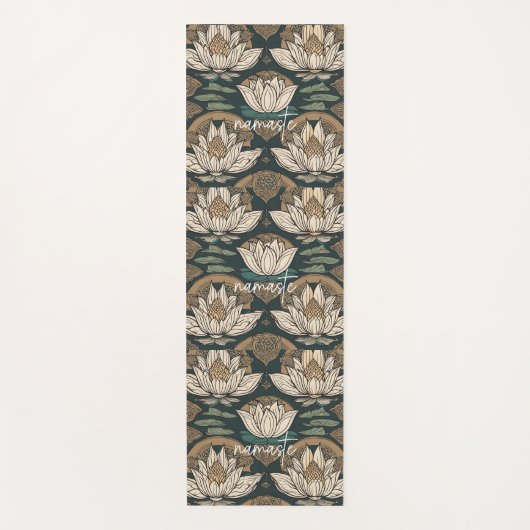 ナマステ，ヨガ，瞑想，平和，尊敬 ヨガマット (正面)