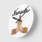 ナマステ ラウンド壁時計 (傾斜)