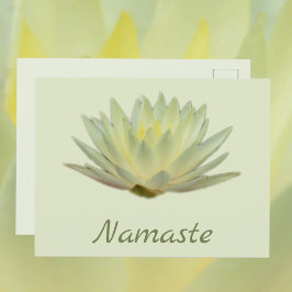 ナマステ ロータス スイレン 黄緑の花 ポストカード