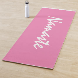 ナマステ 引用文 瞑想 紫 ピンク パターン ヨガマット