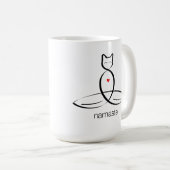 ナマステ – 標準スタイル文字。 コーヒーマグカップ (正面右)