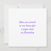 ナマステ-私はあなたに曲がります(紫色で) 招待状 (裏面)