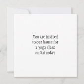 ナマステ-私はあなたに曲がります(黒で) 招待状 (裏面)