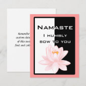 ナマステ - 私は謙虚にあなたに頭を下げる 招待状 (正面/裏面)