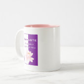 ナマステ – 私は謙虚に貴方にお辞儀する(紫) ツートーンマグカップ (正面左)