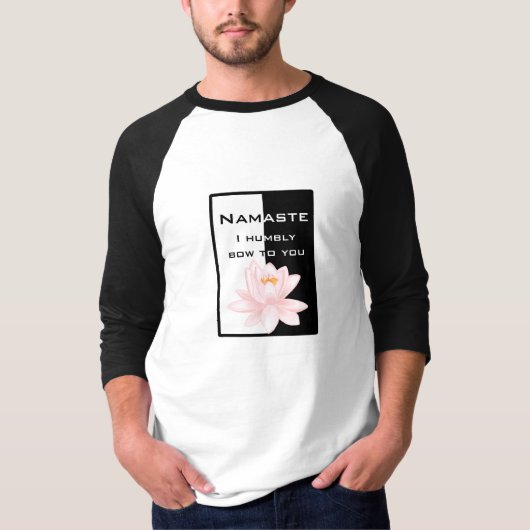 ナマステ – 私は謙虚に貴方に礼を言う Tシャツ (正面)