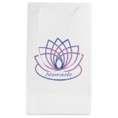 ナマステ、紫とピンクの蓮の花よ スモールペーパーバッグ (正面)