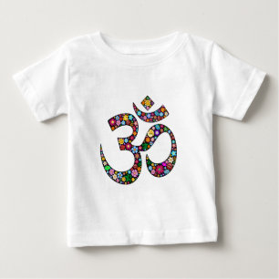 ナマステ 花 シンボル アート ベビーTシャツ