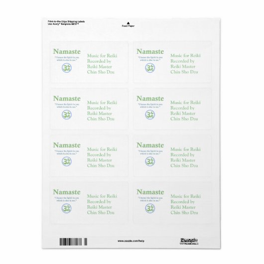 ナマステ（OM記号） ラベル (フルシート)