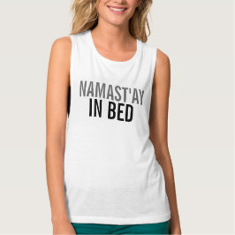 ナマストアイインベッドアンチヨガフィットネスレイジーウィメンズ タンクトップ