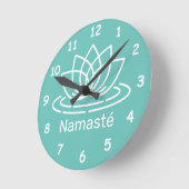 ナマスハス花ヨガ瞑想壁時計 ラウンド壁時計 (傾斜)