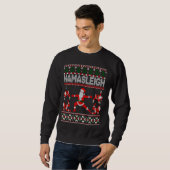 ナマスレイ醜いクリスマスセーターミームサンタクロース スウェットシャツ (正面フル)