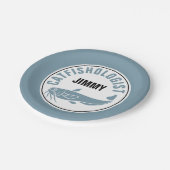 ナマズおもしろい魚釣りユーモアのある揚げレシピ調理師 ペーパープレート (アングル)