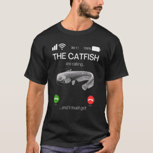 ナマズが電話してきて、魚釣りだ Tシャツ