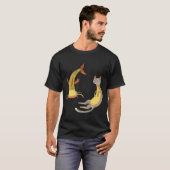 ナマズと猫 Tシャツ (正面フル)