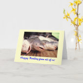 ナマズのバースデー・カード カード (黄色い花)