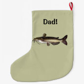 ナマズの一流のカスタマイズ可能 ラージクリスマスストッキング (裏面)