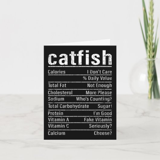 ナマズの事実おもしろい魚釣り恋人の釣りグラフ カード (正面)