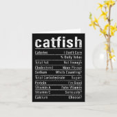 ナマズの事実おもしろい魚釣り恋人の釣りグラフ カード (黄色い花)