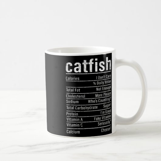 ナマズの事実おもしろい魚釣り恋人の釣りグラフ コーヒーマグカップ (右)