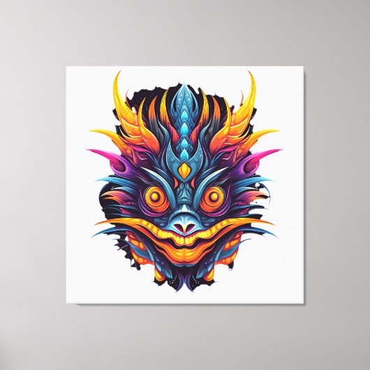 ナマズの美しいポップ・アートの芸術 キャンバスプリント (正面)