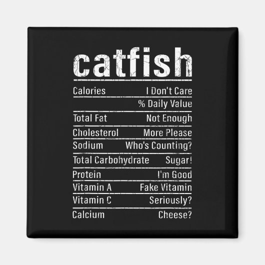 ナマズの豆知識 釣り好き キャットフィッシング グラフ マグネット (正面)