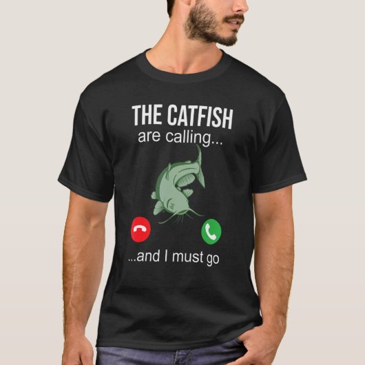 ナマズの電話ブルーナマズ層3 Tシャツ (正面)